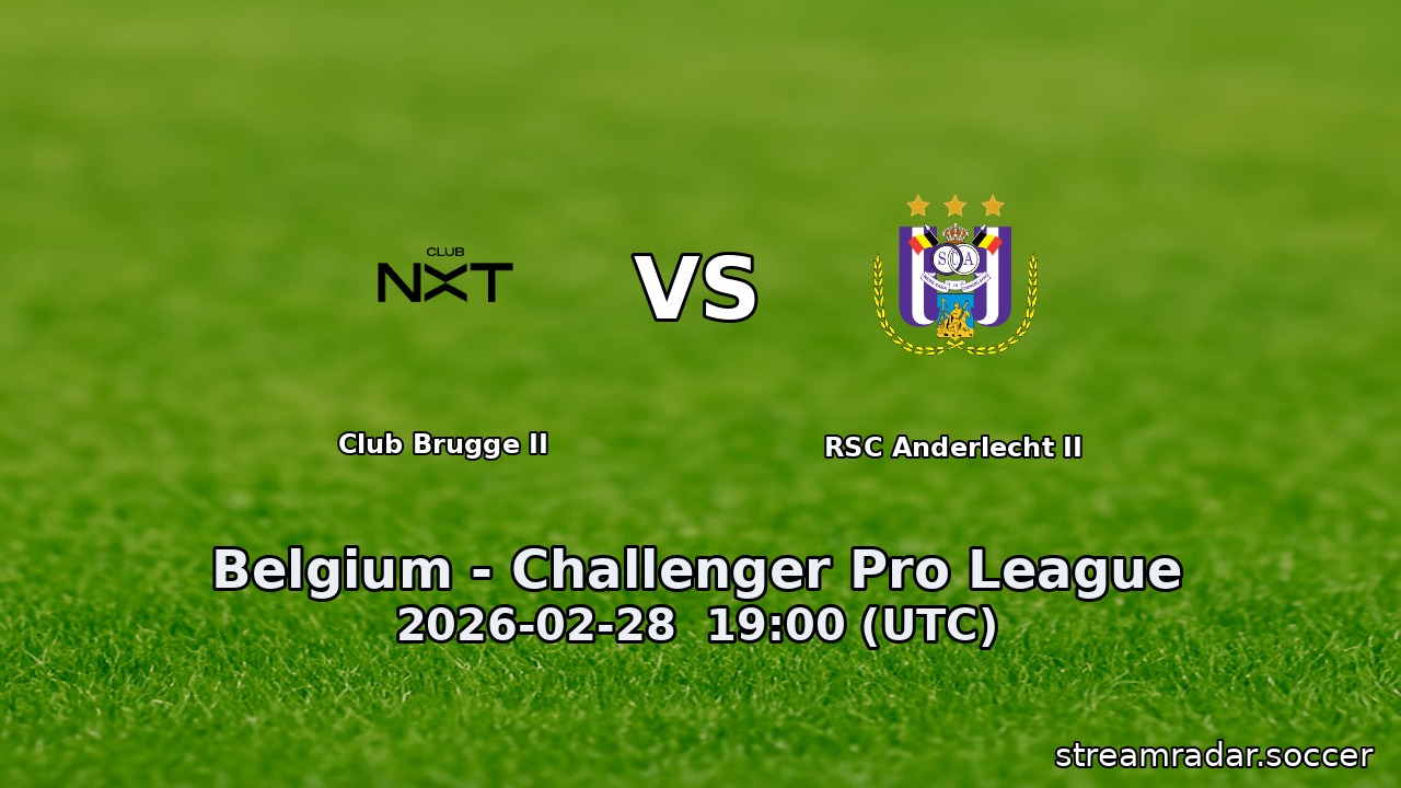 Club Brugge II vs RSC Anderlecht II