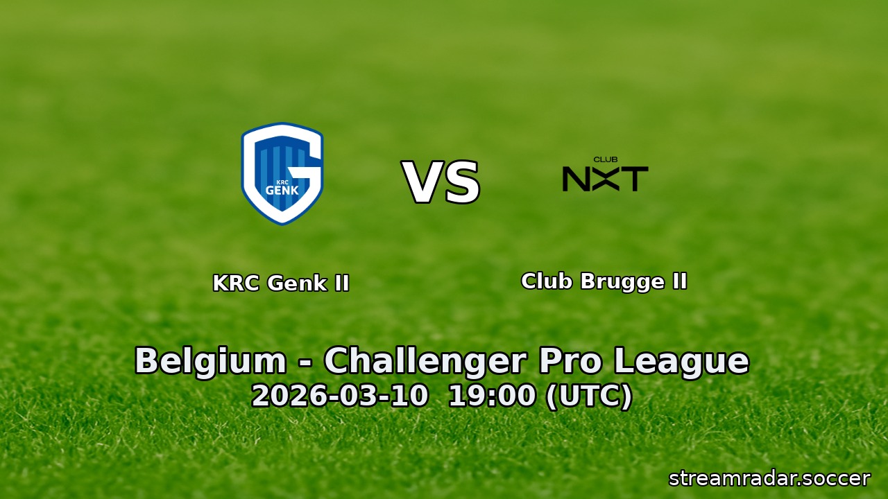 KRC Genk II vs Club Brugge II