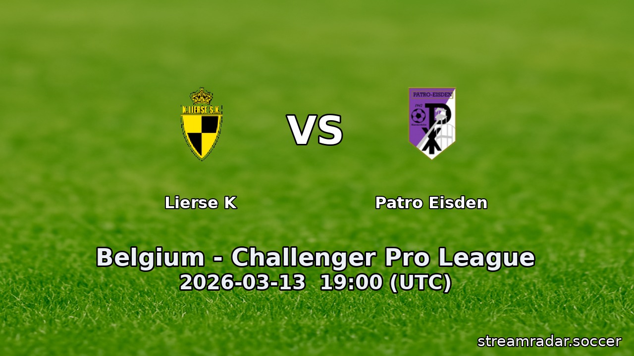 Lierse K vs Patro Eisden