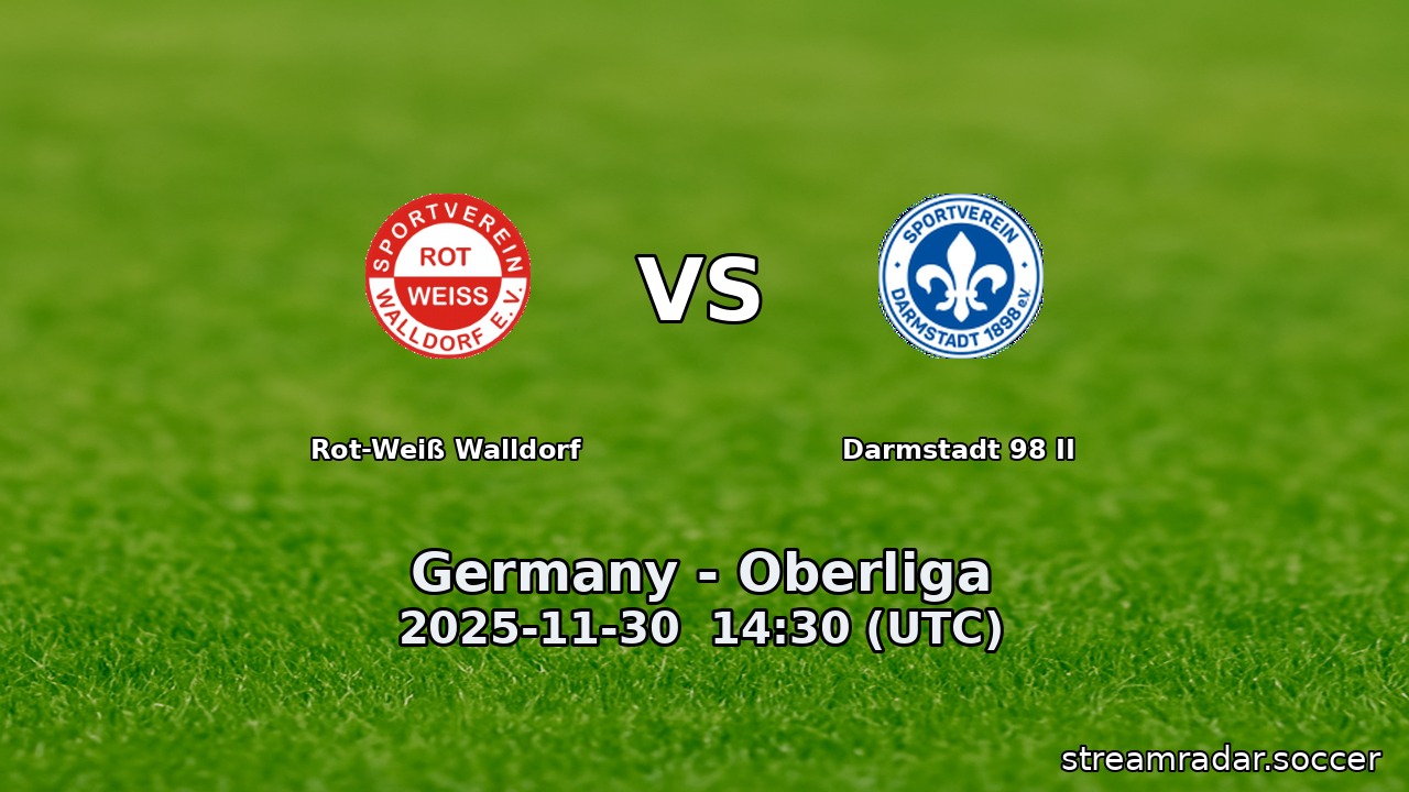 Rot-Weiß Walldorf vs Darmstadt 98 II