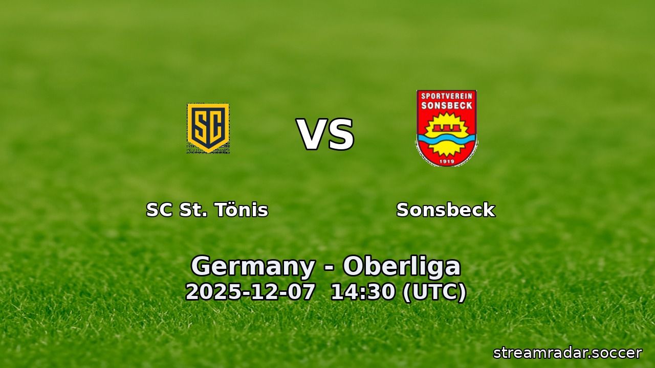 SC St. Tönis vs Sonsbeck