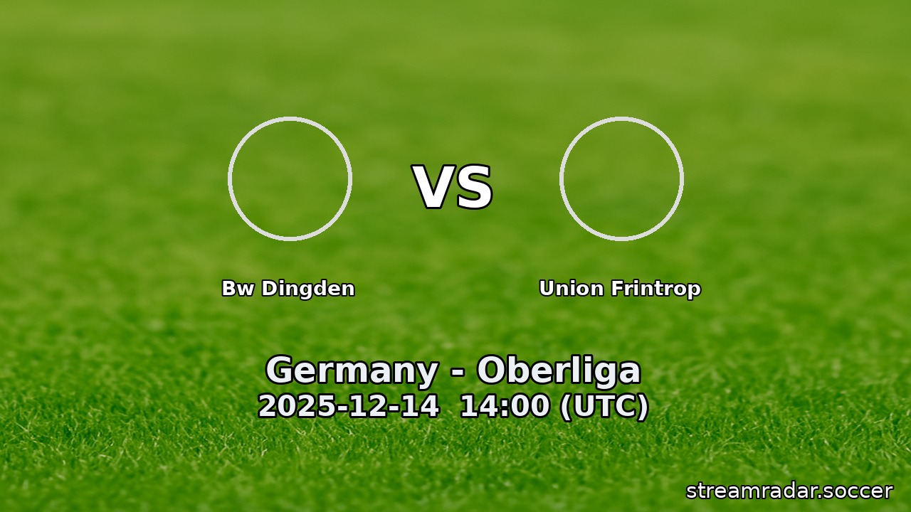 Bw Dingden vs Union Frintrop