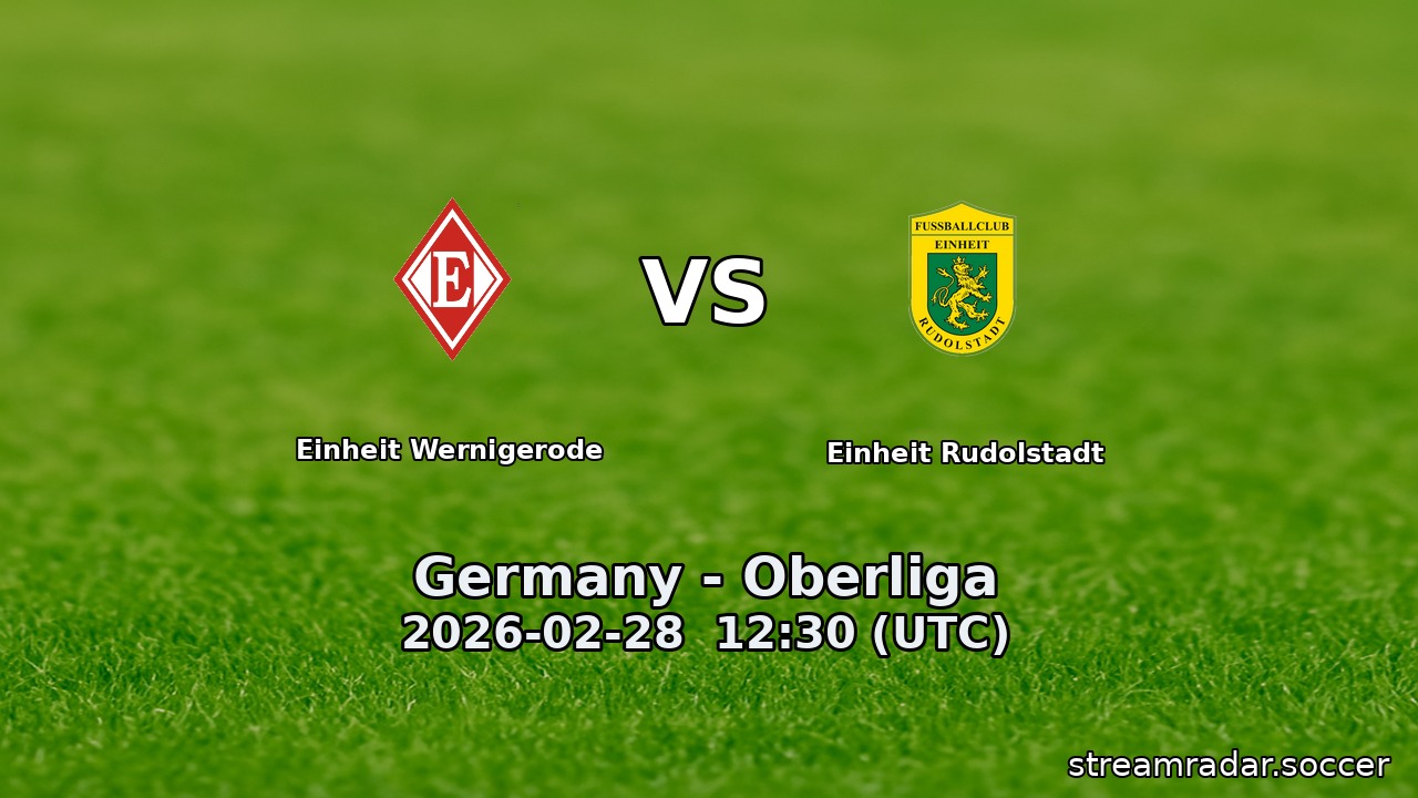 Einheit Wernigerode vs Einheit Rudolstadt