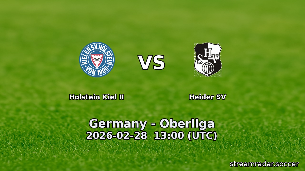 Holstein Kiel II vs Heider SV