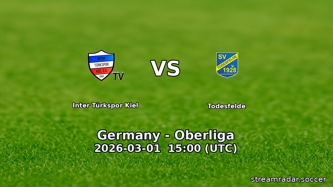 Inter Türkspor Kiel vs Todesfelde