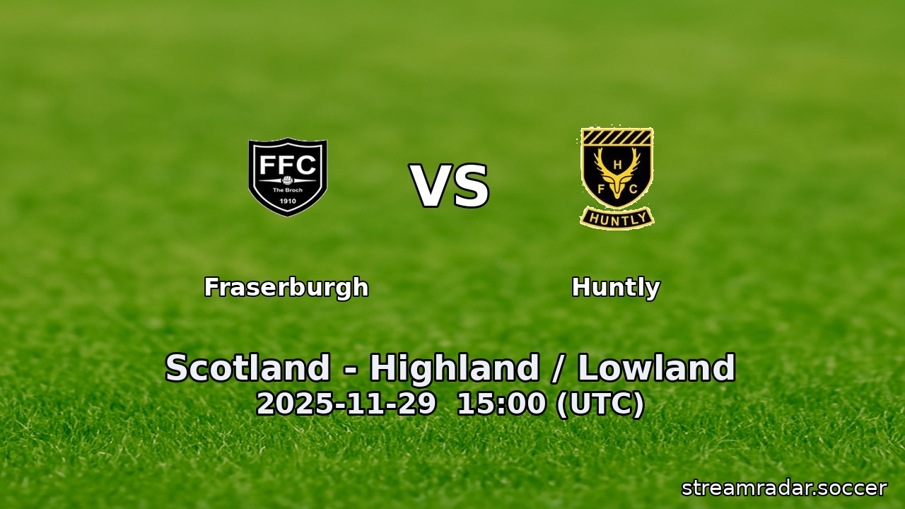 Fraserburgh vs Huntly