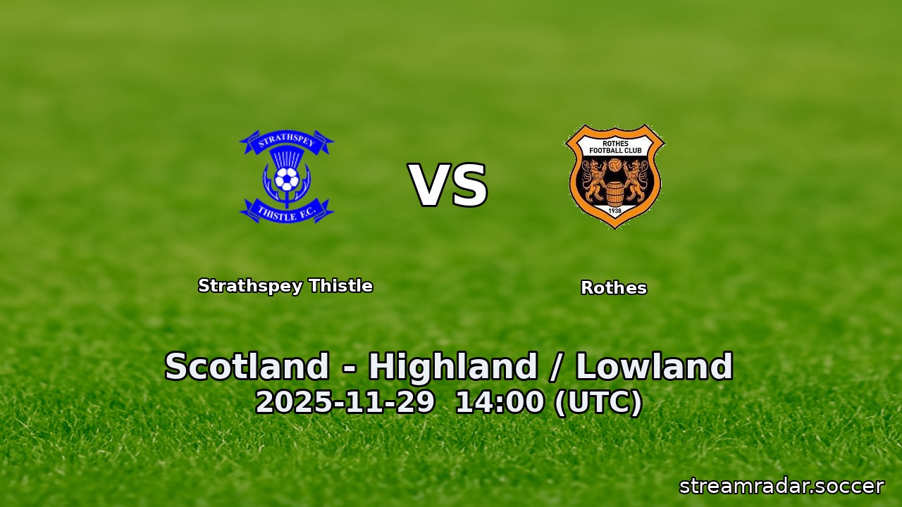 Strathspey Thistle vs Rothes