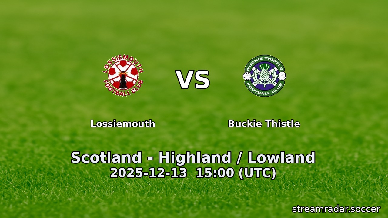 Lossiemouth vs Buckie Thistle
