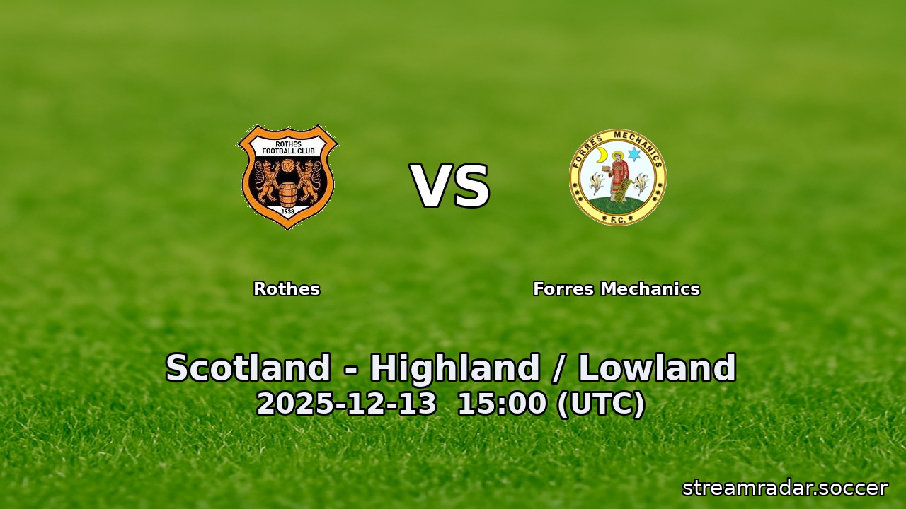 Rothes vs Forres Mechanics