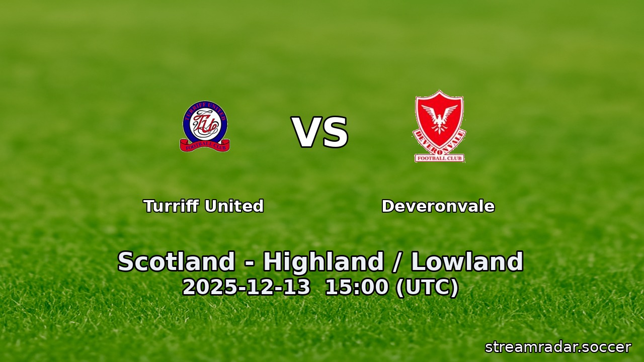 Turriff United vs Deveronvale