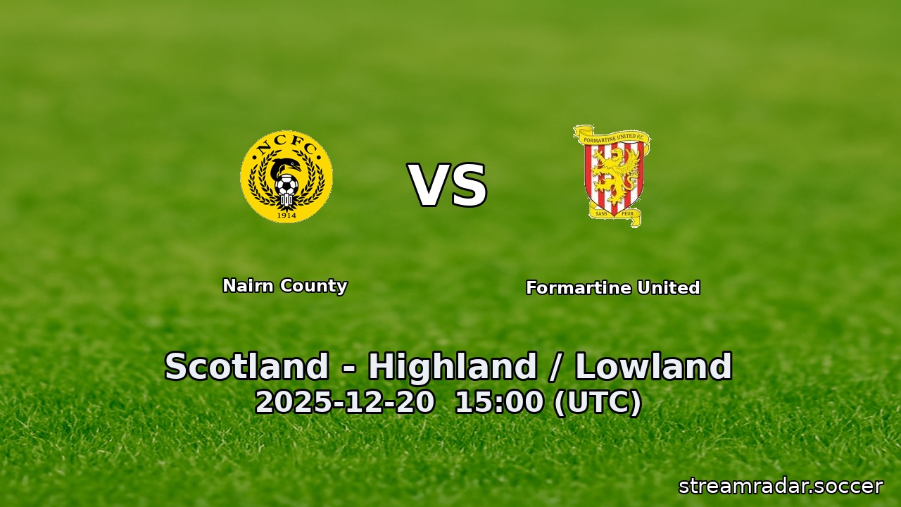 Nairn County vs Formartine United
