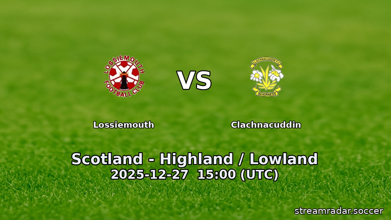 Lossiemouth vs Clachnacuddin
