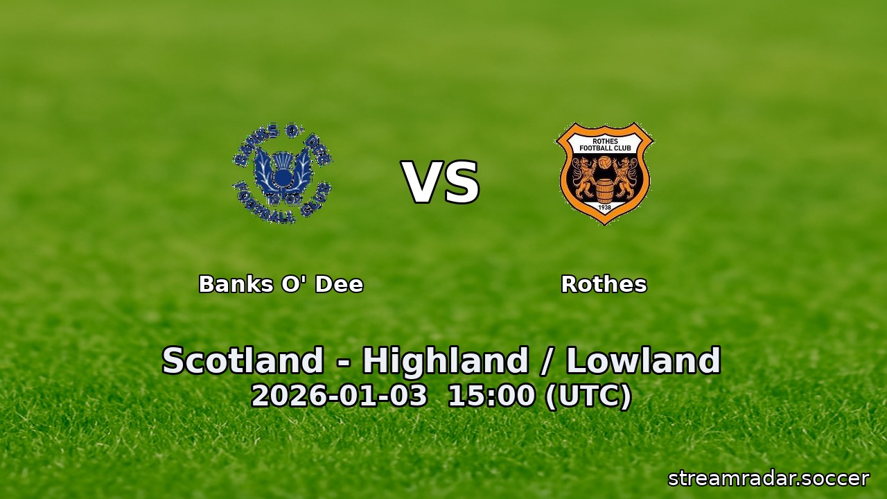Banks O' Dee vs Rothes