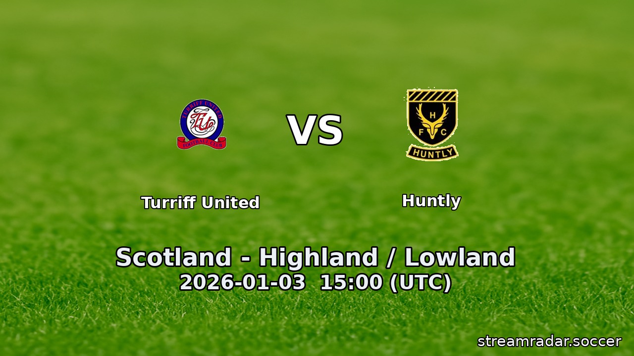 Turriff United vs Huntly