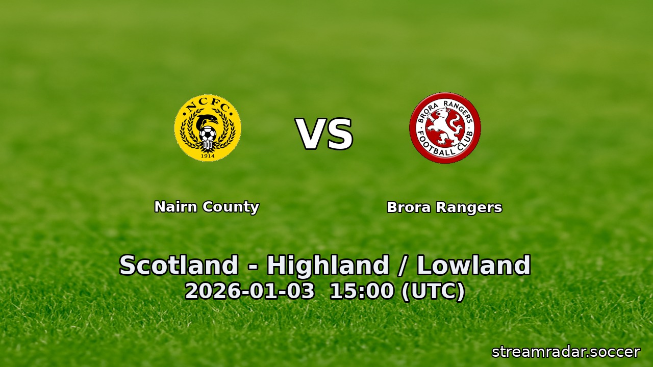 Nairn County vs Brora Rangers