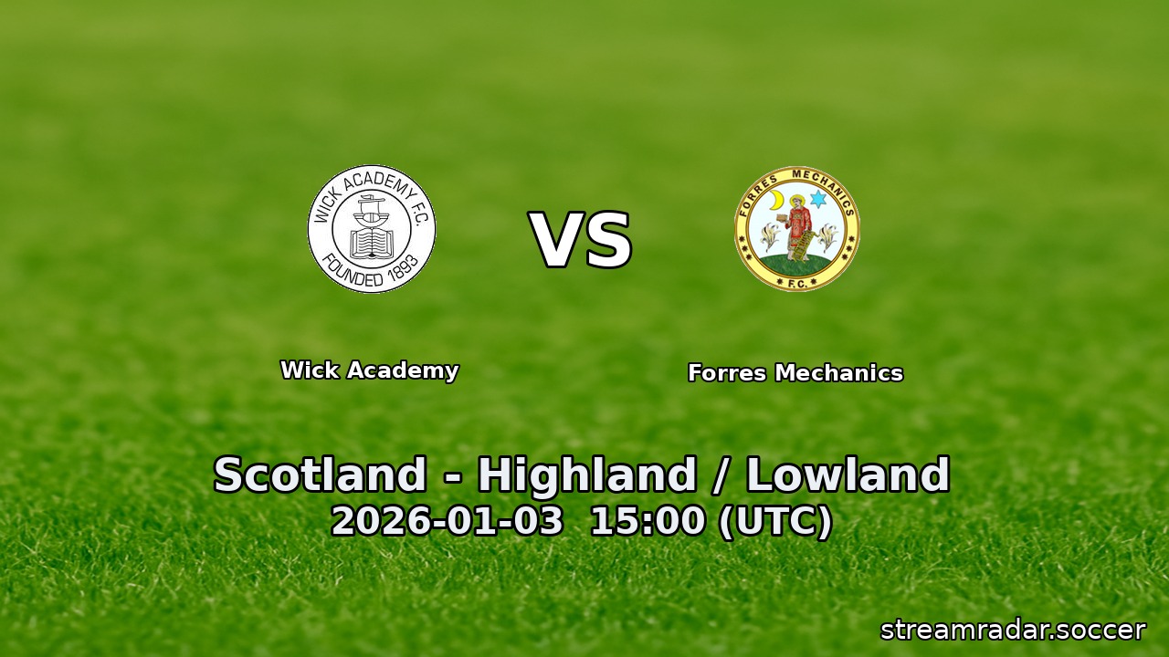 Wick Academy vs Forres Mechanics