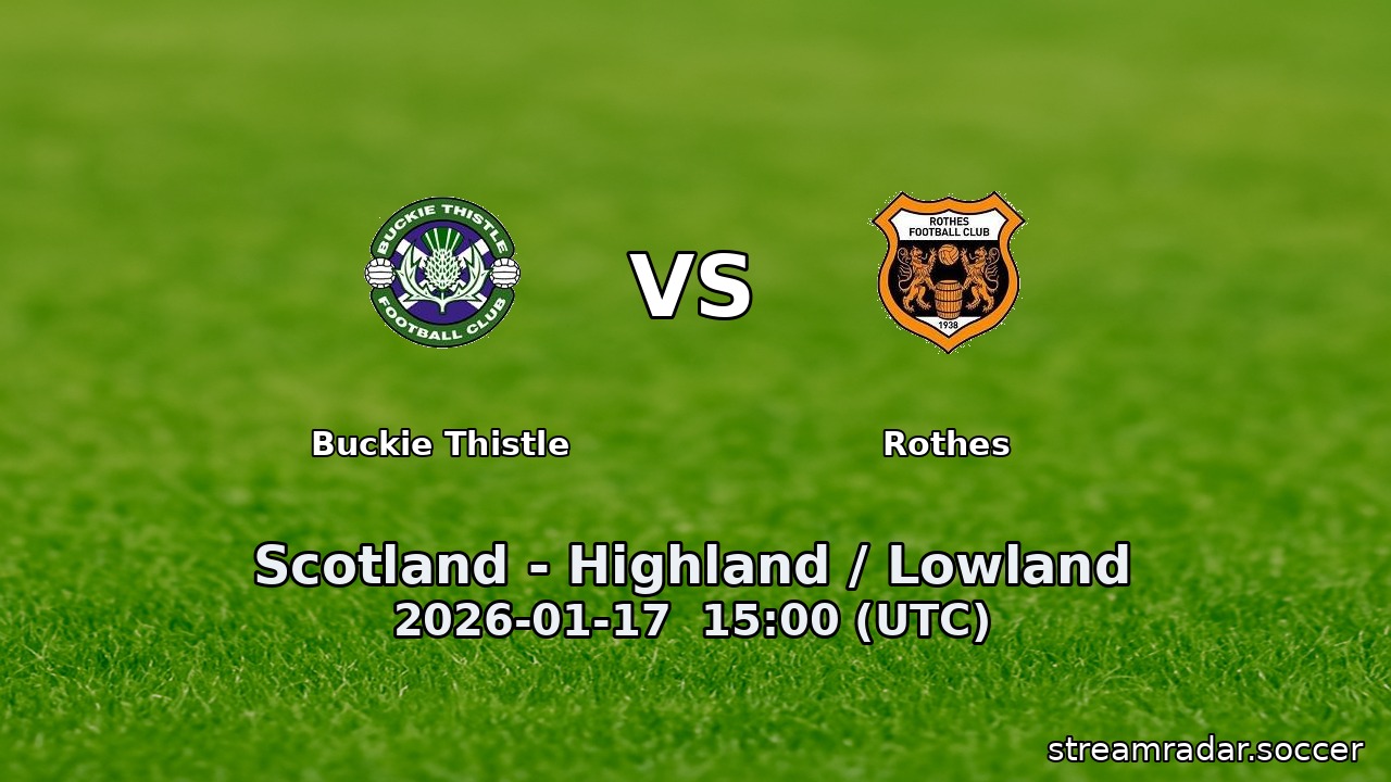 Buckie Thistle vs Rothes