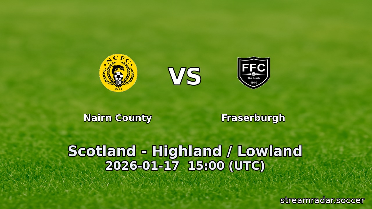 Nairn County vs Fraserburgh