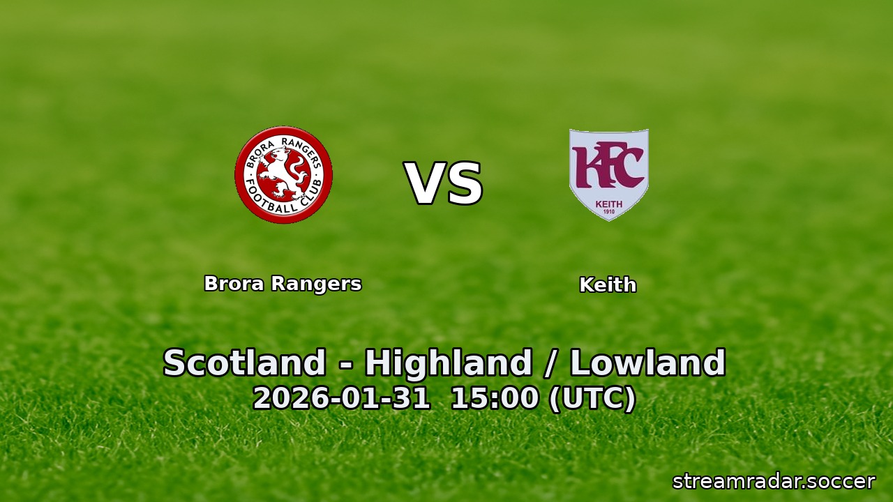 Brora Rangers vs Keith