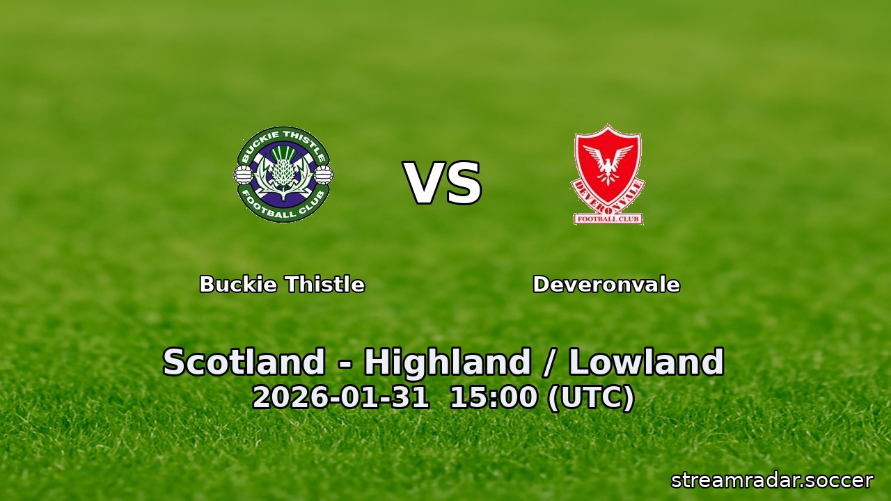 Buckie Thistle vs Deveronvale