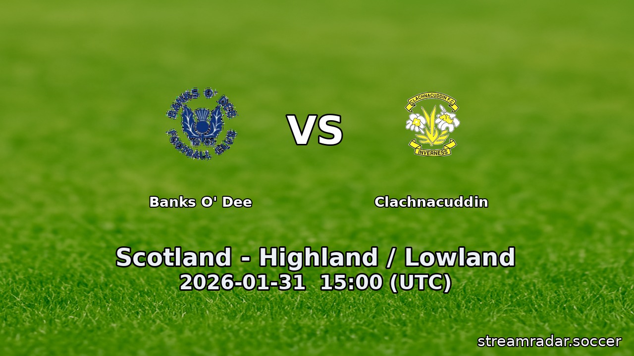 Banks O' Dee vs Clachnacuddin