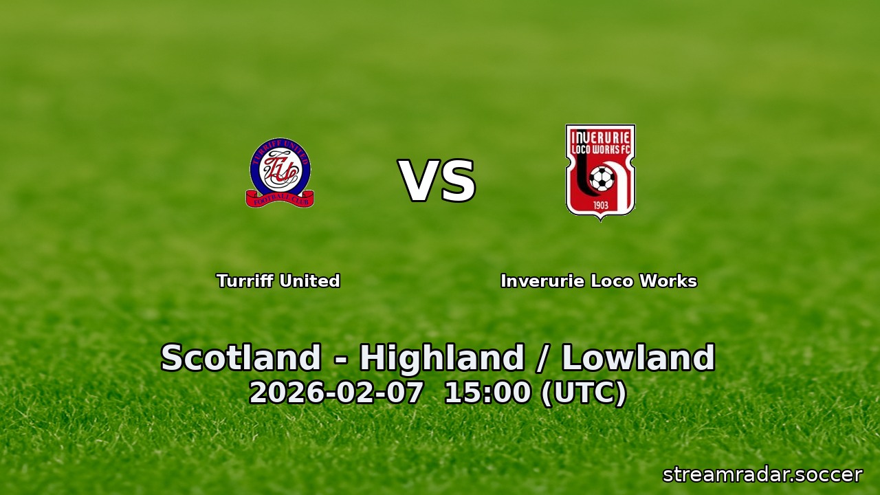 Turriff United vs Inverurie Loco Works
