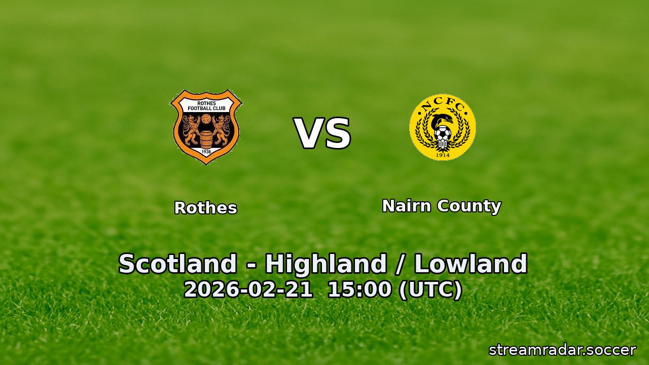 Rothes vs Nairn County