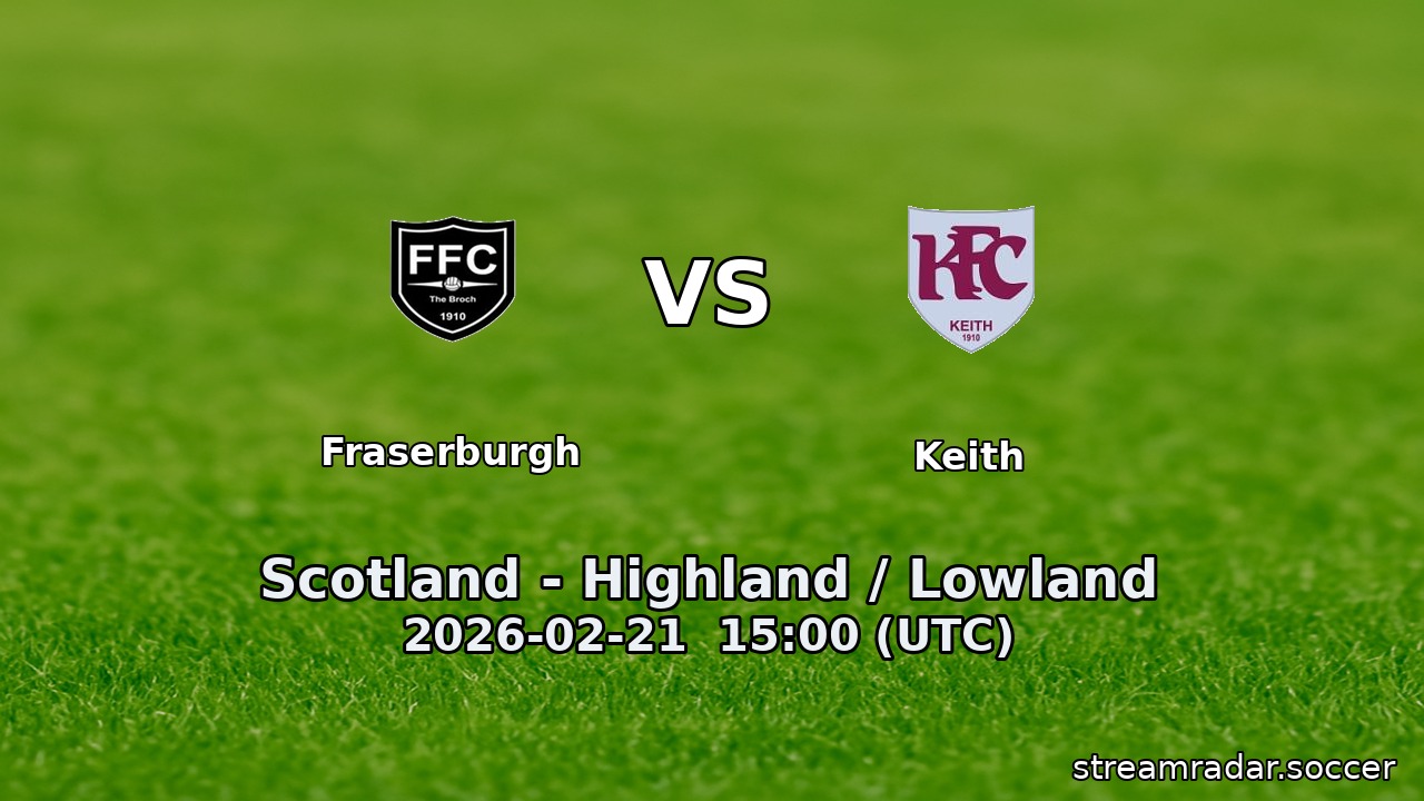 Fraserburgh vs Keith