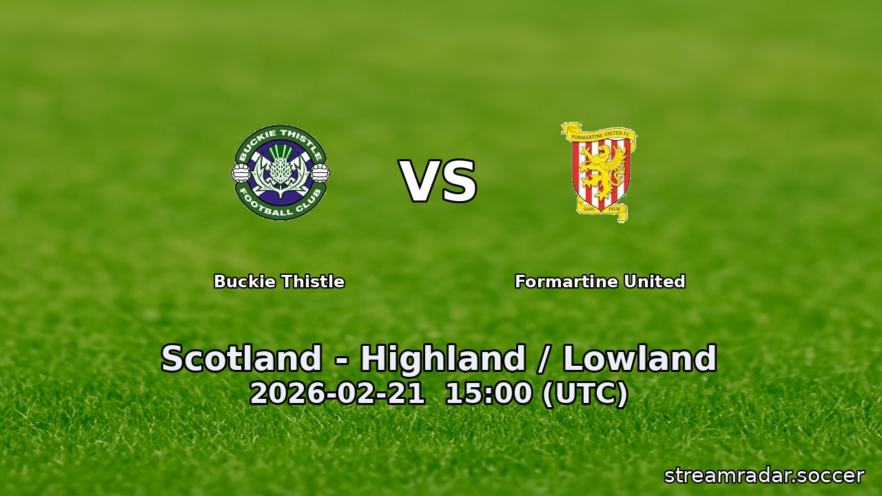Buckie Thistle vs Formartine United
