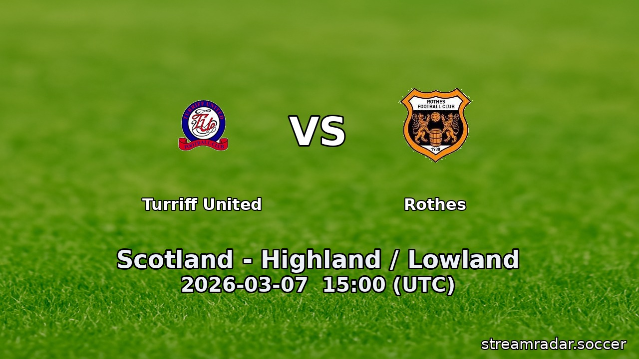 Turriff United vs Rothes