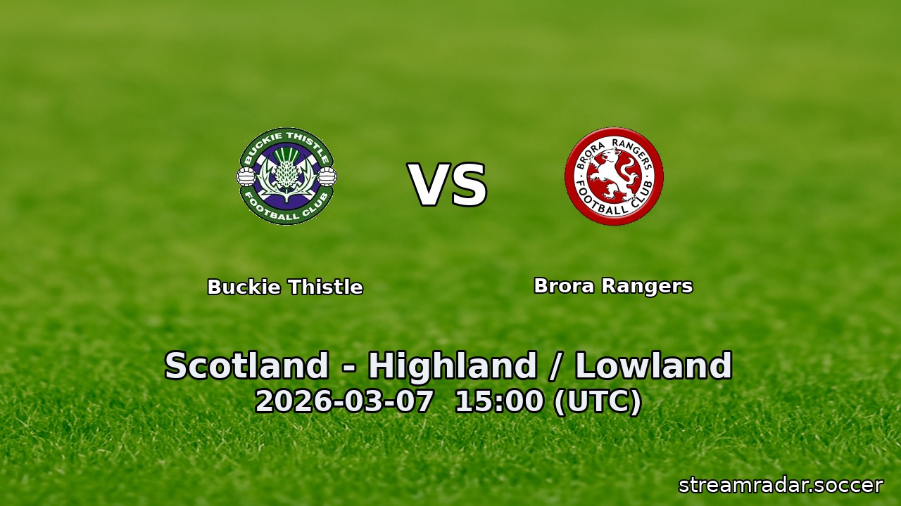 Buckie Thistle vs Brora Rangers