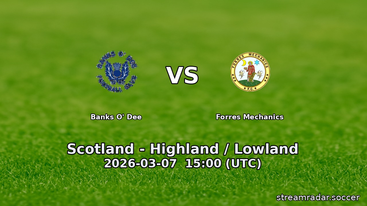 Banks O' Dee vs Forres Mechanics
