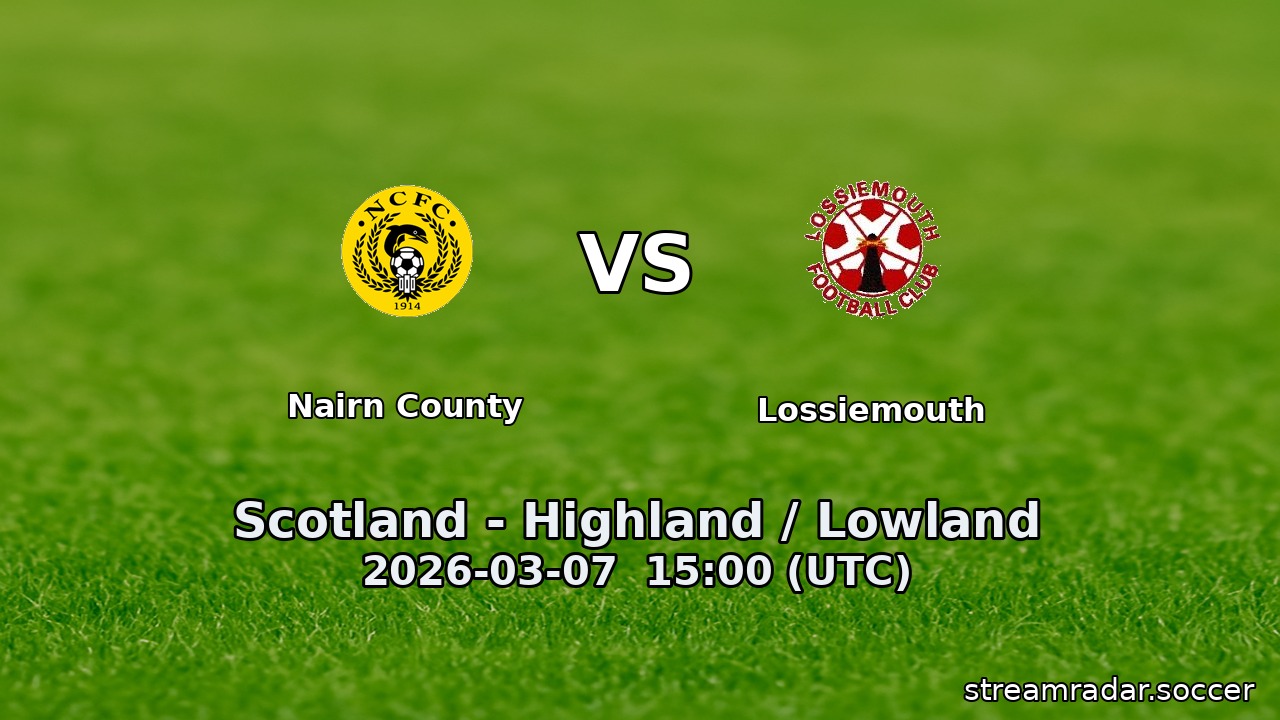 Nairn County vs Lossiemouth