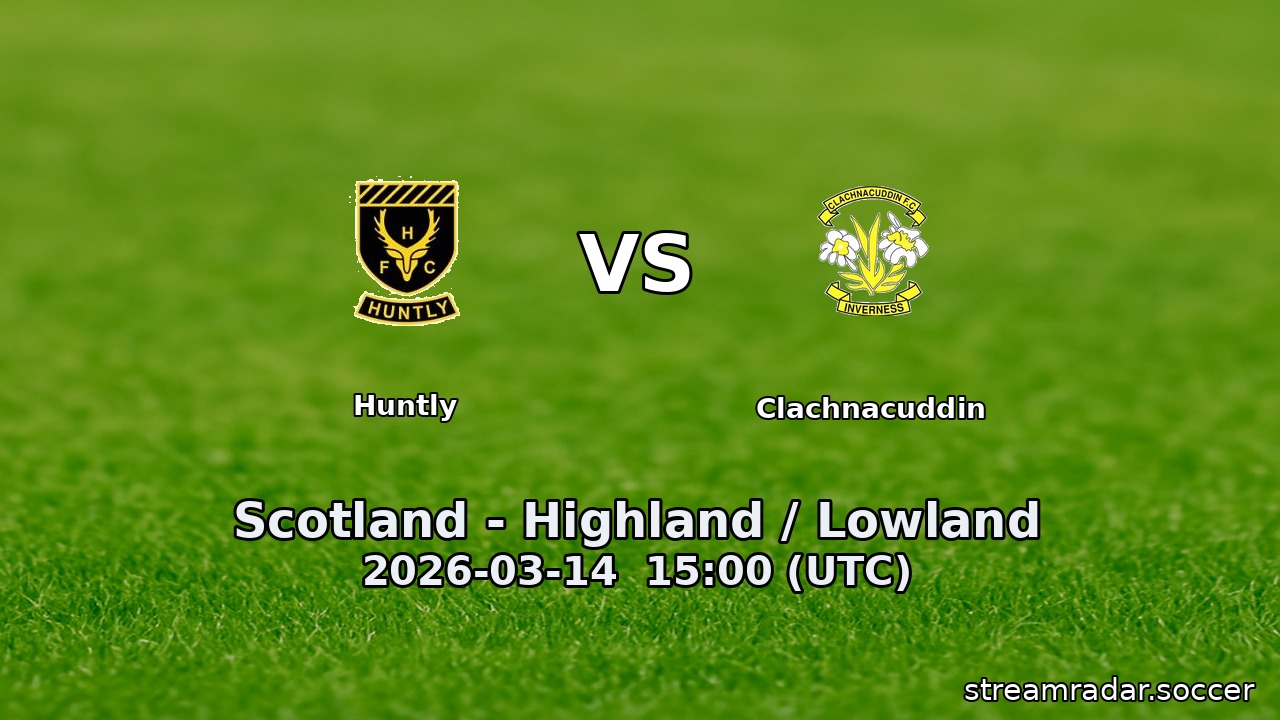 Huntly vs Clachnacuddin