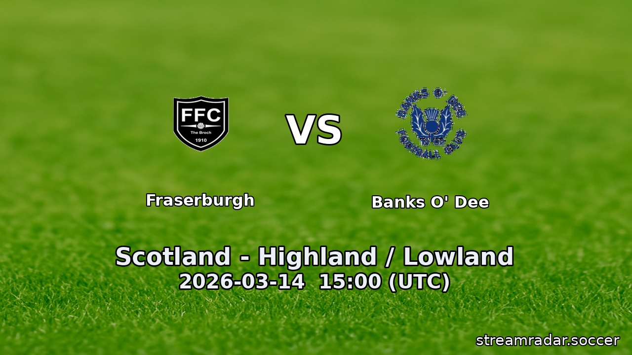 Fraserburgh vs Banks O' Dee
