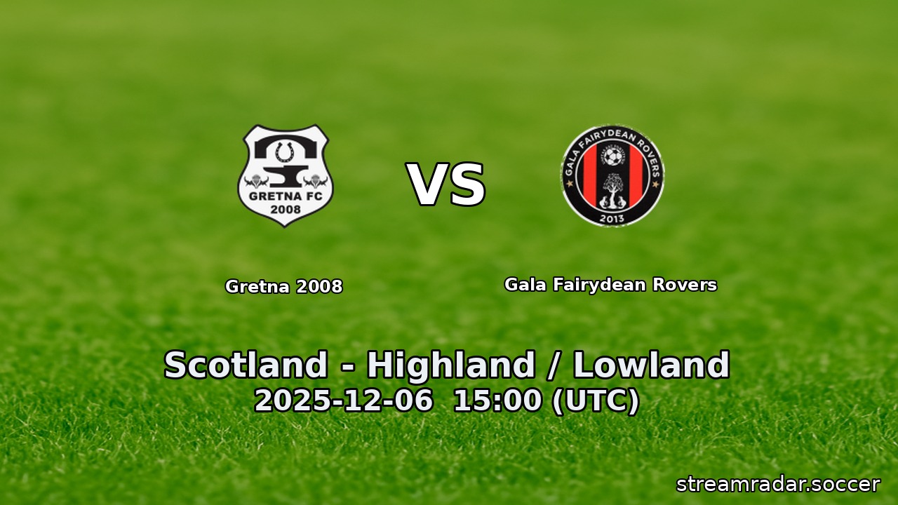 Gretna 2008 vs Gala Fairydean Rovers