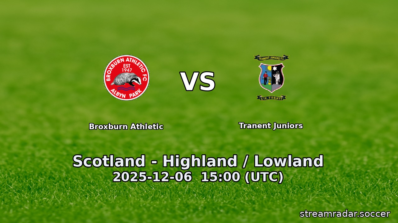 Broxburn Athletic vs Tranent Juniors