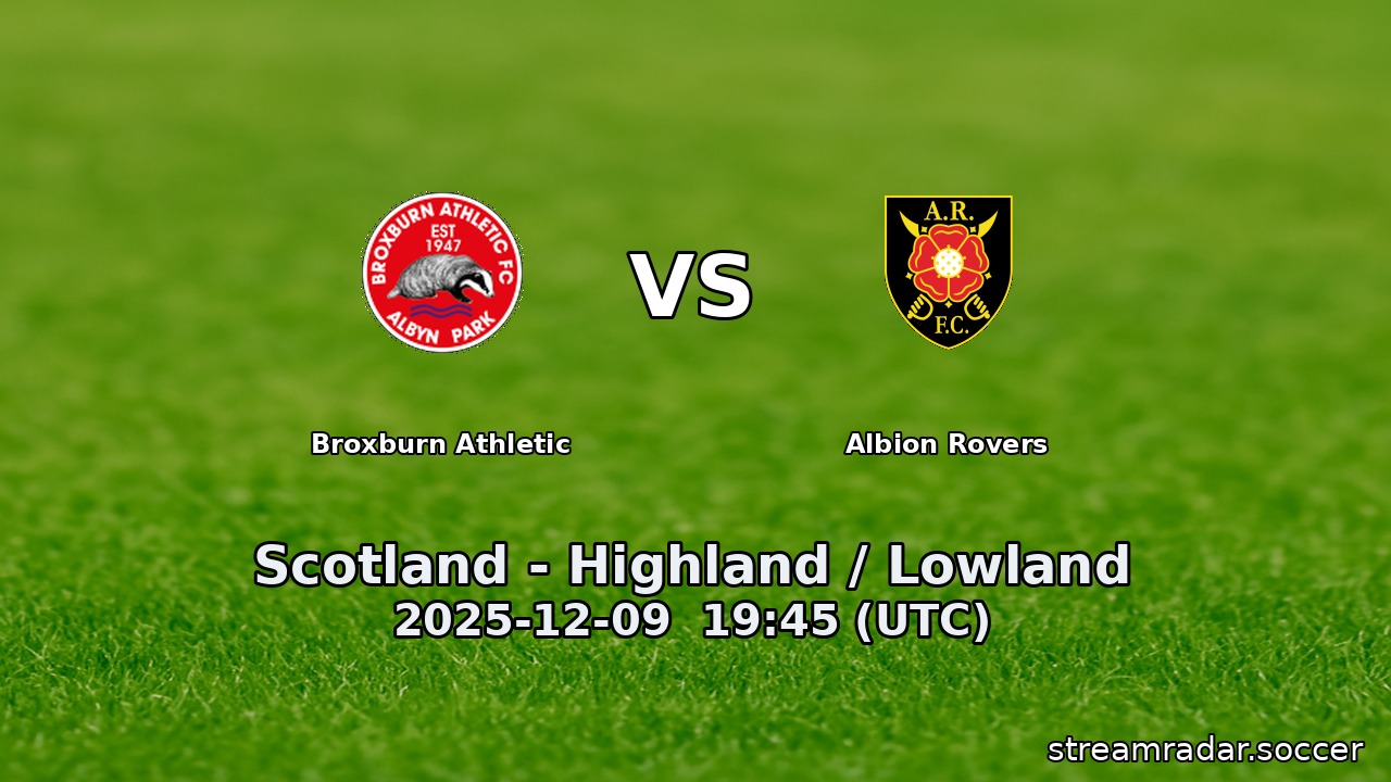 Broxburn Athletic vs Albion Rovers