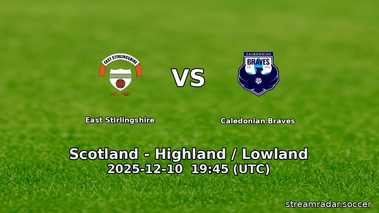 East Stirlingshire vs Caledonian Braves