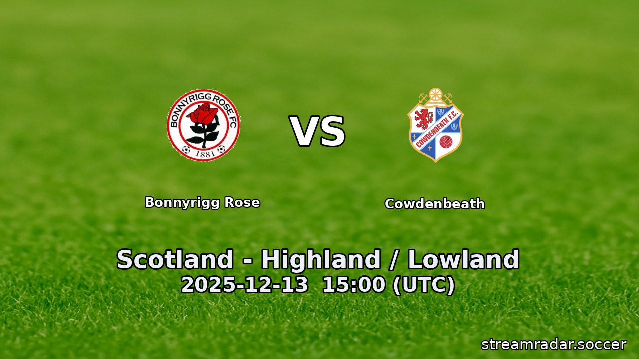 Bonnyrigg Rose vs Cowdenbeath
