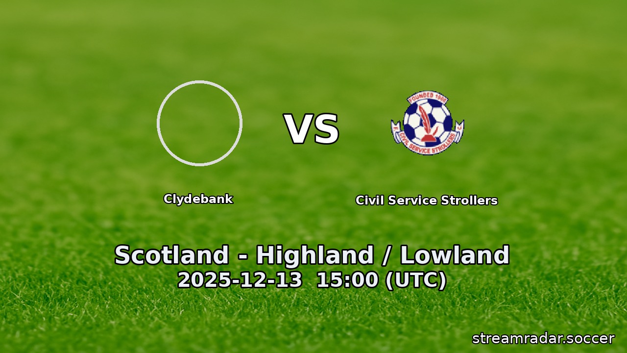 Clydebank vs Civil Service Strollers