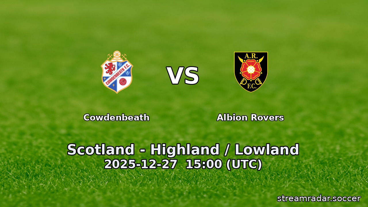Cowdenbeath vs Albion Rovers