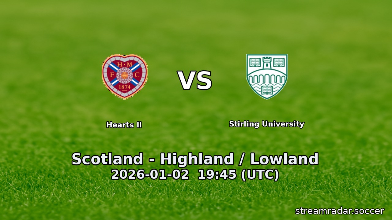 Hearts II vs Stirling University