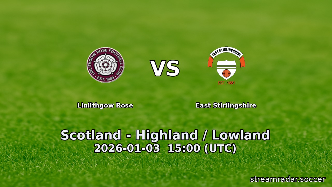 Linlithgow Rose vs East Stirlingshire