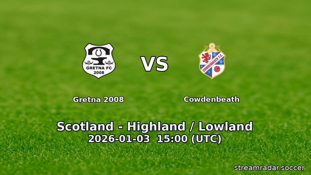 Gretna 2008 vs Cowdenbeath