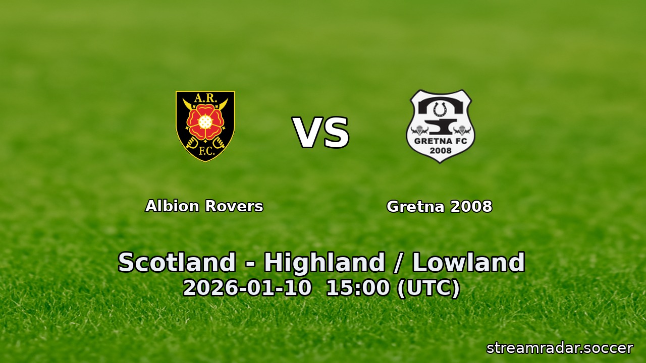 Albion Rovers vs Gretna 2008