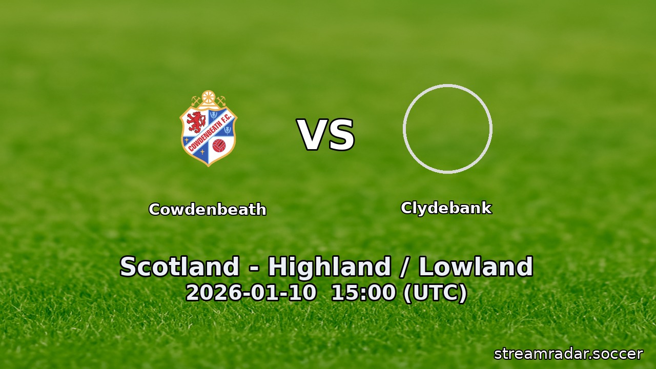 Cowdenbeath vs Clydebank