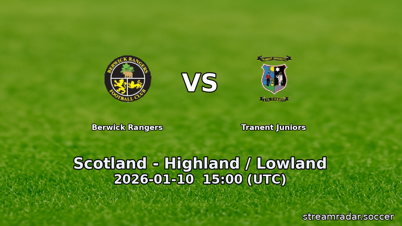 Berwick Rangers vs Tranent Juniors