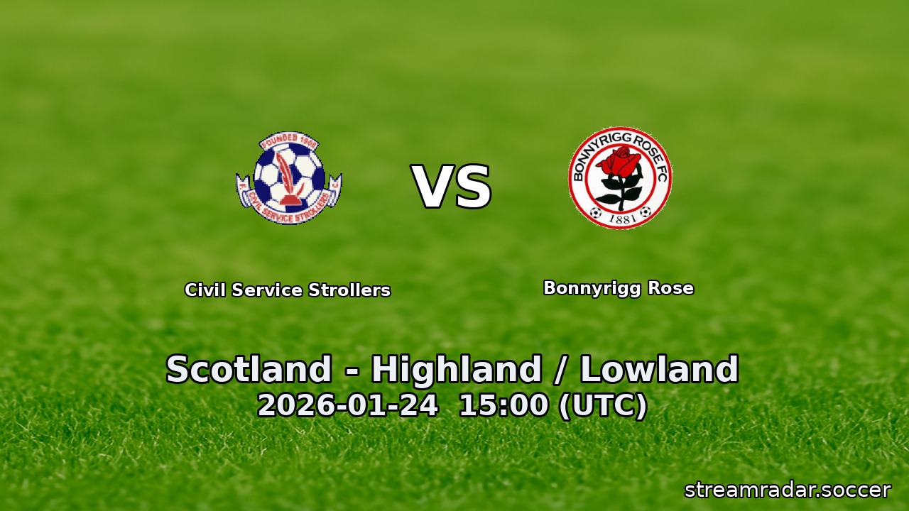 Civil Service Strollers vs Bonnyrigg Rose