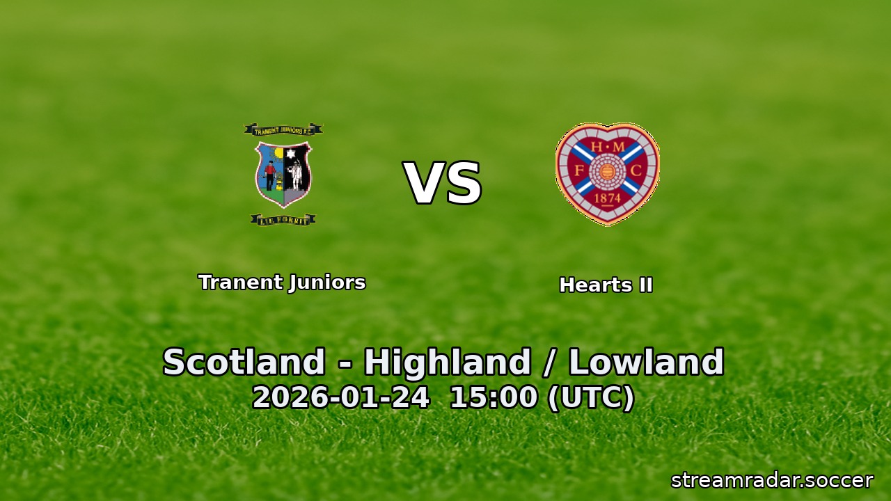Tranent Juniors vs Hearts II